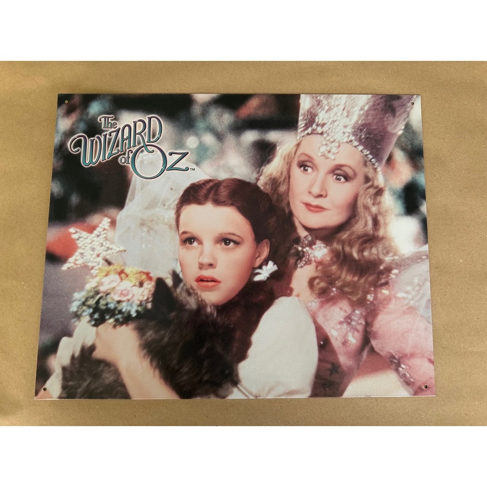 Wizard of Oz Dorothy Glinda Tin Metal Sign Wall Decor 15x12 Turner Entertainment